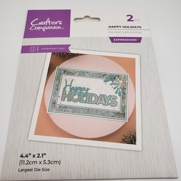 Crafters Campanion Happy Holliday  Metal Dies - Picture 1 of 4